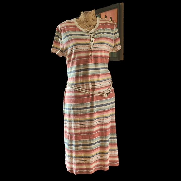 LRL XL Summer Dress w/ Jute Belt - Picture 1 of 7
